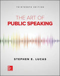 Lucas, The Art of Public Speaking, 2020, 13e, Student Edition 13th Edition PDF searchable