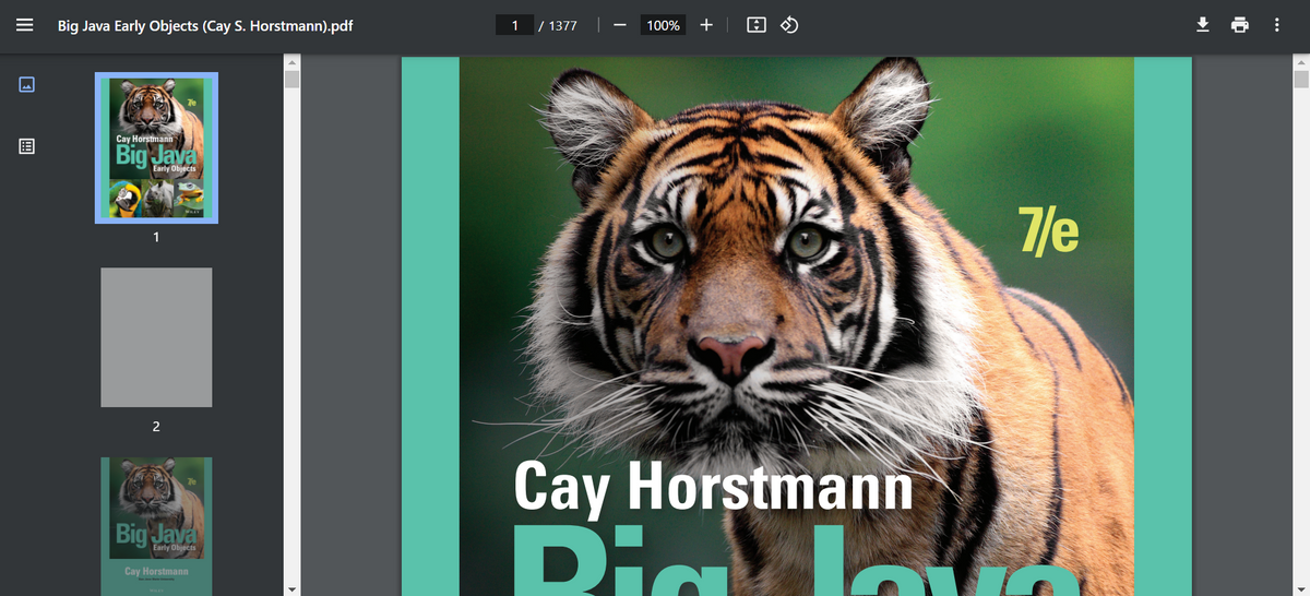 Big Java: Early Objects, 7th Edition PDF format + KINDLE format Searchable