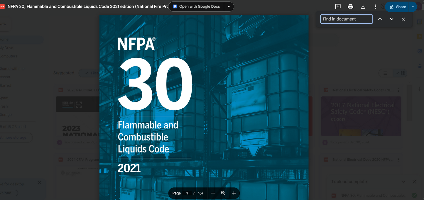 NFPA 30, Flammable and Combustible Liquids Code 2021 edition PDF searchable