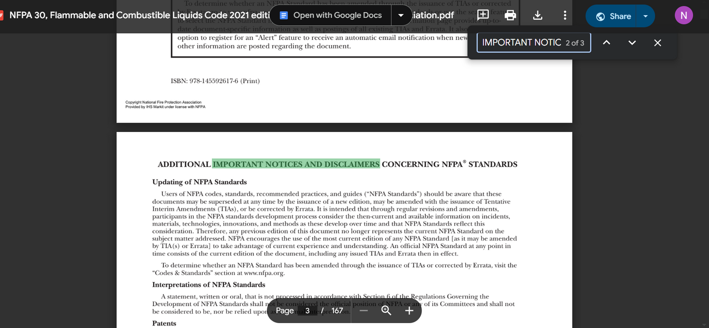 NFPA 30, Flammable and Combustible Liquids Code 2021 edition PDF searchable