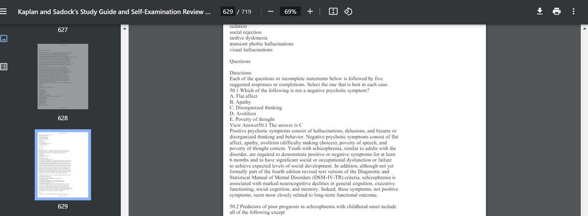 Kaplan and Sadock's Study Guide and Self Examination Review in Psychiatry PDF Searchable