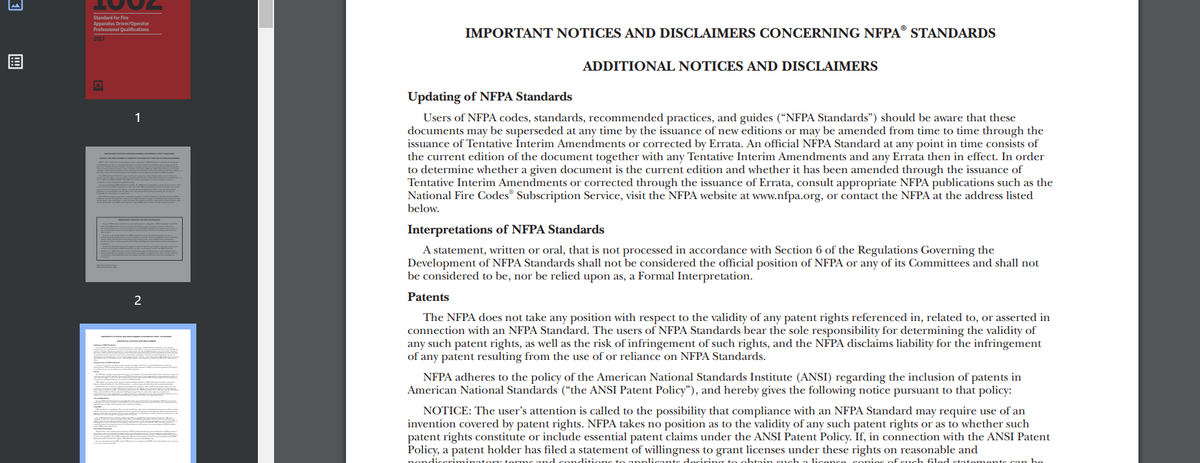 NFPA 1002 : Standard for Fire Apparatus Driver/Operator Professional Qualifcations 2017 Searchable PDF