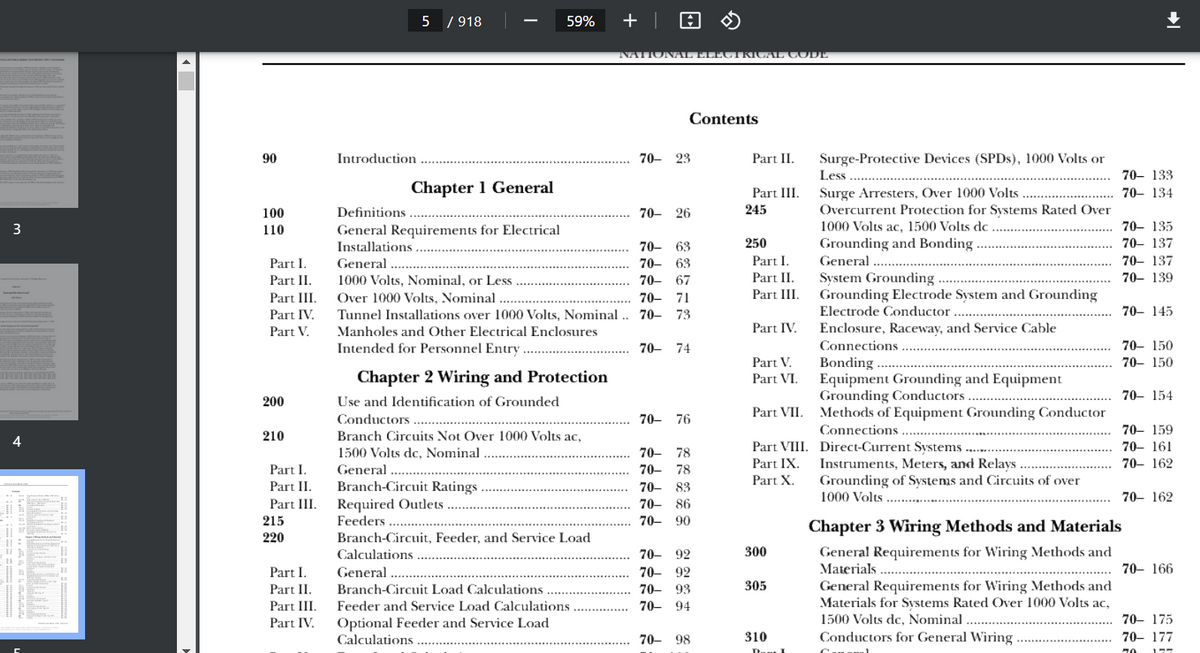 NFPA 70, National Electrical Code (NEC) (2023)  PDF Searchable